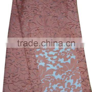 CL13-26 multicolor New arrival and good quality Organza lace with stones fabric with stones for dress