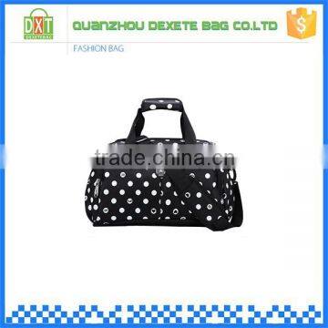 Women polyester material tote expandable travel bag