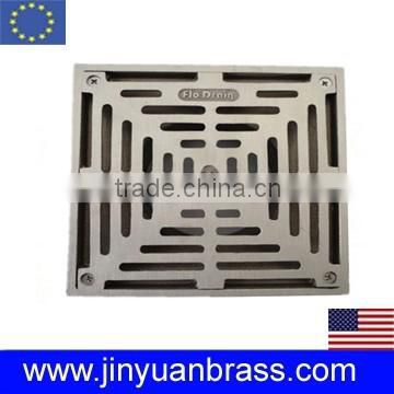 Casted Mn copper white brass Ni Bronze square floor drain