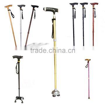 Newly Aluminum Adjustable Good Strength Folding Elderly Old Man Walking Stick With Light photo-5