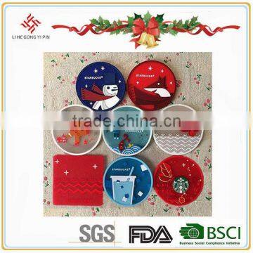 2015 christmas decor soft pvc coaster