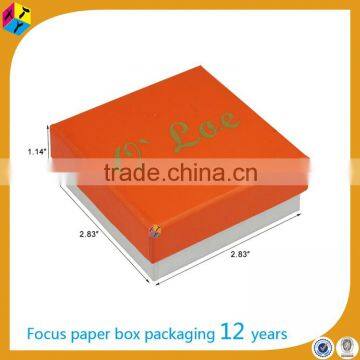 Orange Paper Packaging Gift Fancy Jewellery Box photo-2