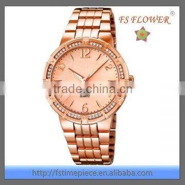 FS FLOWER - Mature Attractive Luxury Upscale All Rose Gold Men's Watch