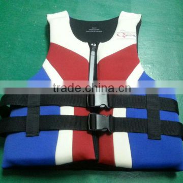 Top quality nice design neoprene nylon float jacket surfing bulletproof life vest