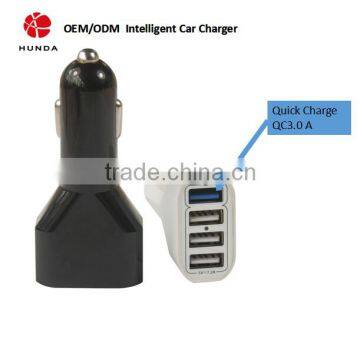 HUNDA 5V 7.2A 36W Multi Port UBS Quick Charge 3.0 Car Charger for Galaxy S7, S7 Edge, S6, Note 5