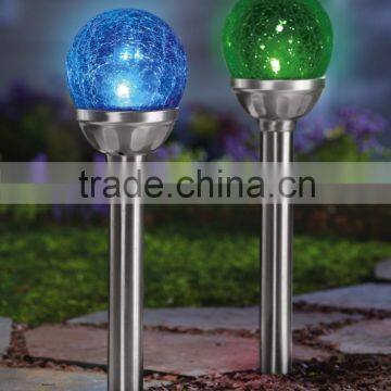 Solar Crackle Ball Stake Light