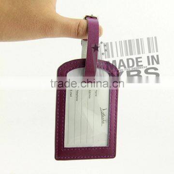 Custom Logo Blank Leather Luggage Tag photo-3