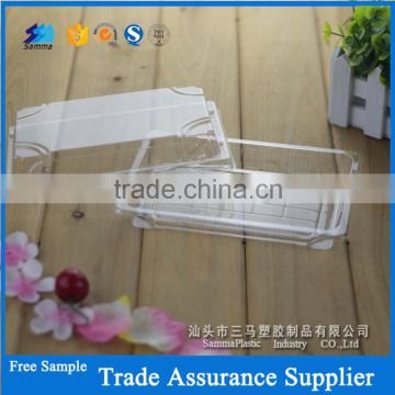 SM1-1105 Clear disposable plastic sushi plate for take away food