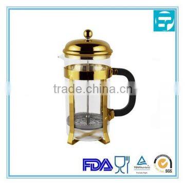 Borosilicate Glass gold-plating Cafetiere french press coffee