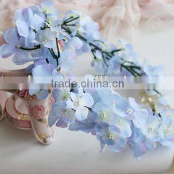 Blue Flower Head Wreath Garland For Wedding Prom Party And Christmas Decoration