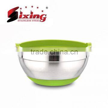 High Quality Stainless Steel Bowl/Mixing Bowl/Salad Bowl With Silicone Base photo-3