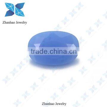 wholesale price 10*14mm oval shape opal blue nano gemstone