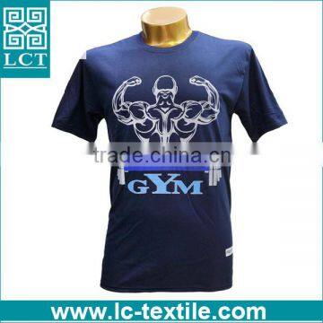 custom made body flex GYM cotton full front silkscreen t-shirt printing