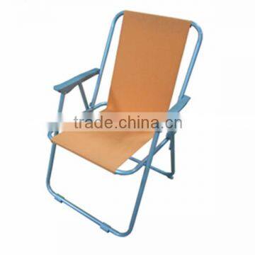 Steel cheap folding spring chair with armrest