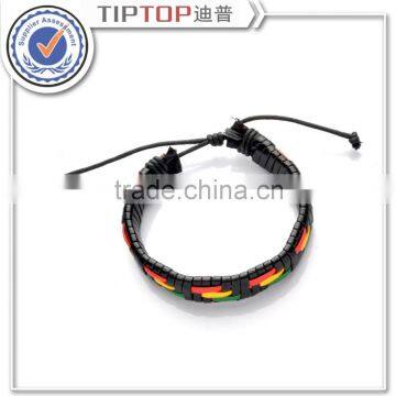 Classic Man Leather Bracelet Cross Black Punk PU Leather Bracelets Bangles Cowhide Punk Bracelet For Male Best Quality