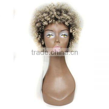 Newest factory sale jerry curly synthetic wig natural hair wig