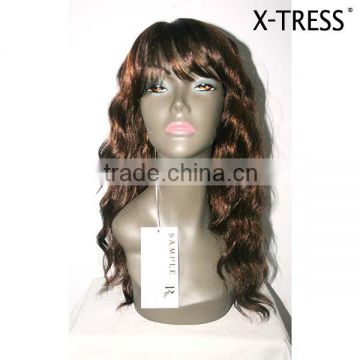 20inch light brown loose deep wave 100% synthetic fibre machine made 156g special design synthetic hair with differen size