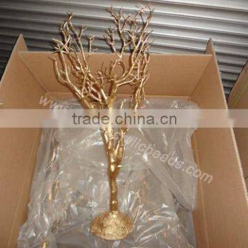 70CM gold wedding manzanita plastic tree branch with garland table decoration