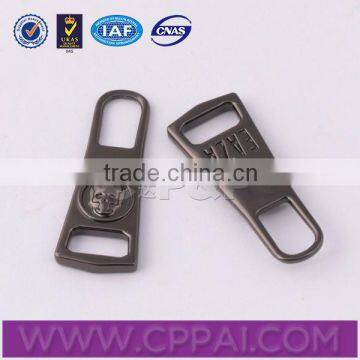 Gun plating head shape custom metal zipper sliders