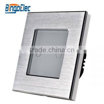 UK 2 Gang Toughened Glass Panel Touch Pad Switches