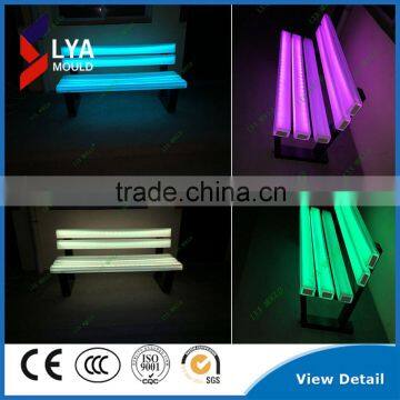 White Color Changed Led Light Plastic Garden Bench photo-5