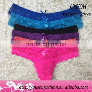 Flattering Ride Up Butt Bunch Lace Ginger Women Underneath Panties Underwear Made in China