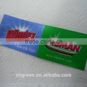 Eco-friendly oil ink printing clothing tag,washing satin printing label