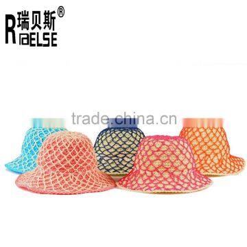 Cheap Lady Hat Fashion Bucket Straw Hat Promotion Raffia Handmade photo-4