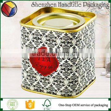 lovely and fancy tin tea tin hot sale Christmas gift candy tin