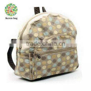 canvas small shopping backpack canvas material backpack with dot printing small qty bags order