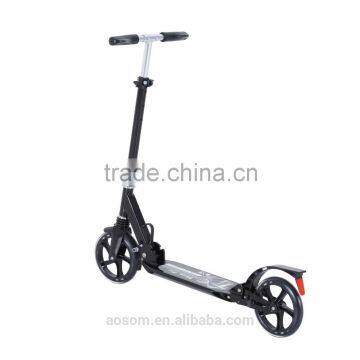 HOMCOM Black 2 Wheels T-Bar Stunt Push Mini Scooter photo-4