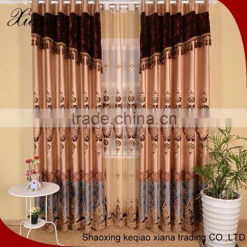 Professional design luxury classic embroidered curtain fabric