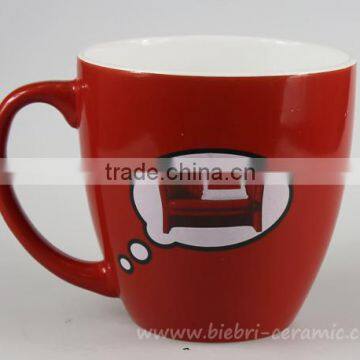 Custom Design Logo Decal Artwork Printable Bulk 16oz Ceramic Red Mug