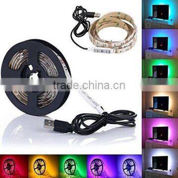 CE ROHS approved 5V SMD5050 USB strip light IP65 with controller and usb cable tv led backlight USB charged RGB LED strip