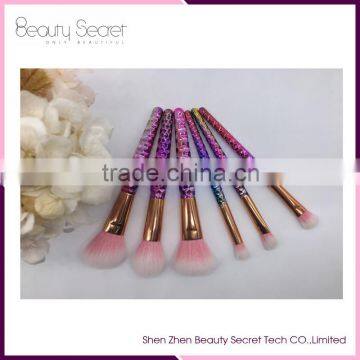 High Quality 6pcs Rainbow Makeup Brush Set