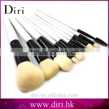 10pcs top quality professional wood handle makeup brush set