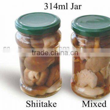 Mixed mushroom in glass jar