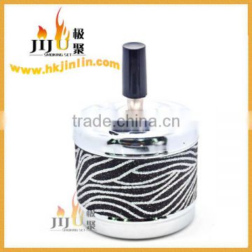 JL-044S Yiwu jinlin High quality Hot sale round metal with PU ashtray manufacturer