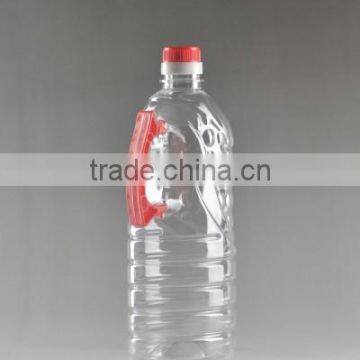 cheap vegetable cooking oil PET bottle for round shape with handle 900ml