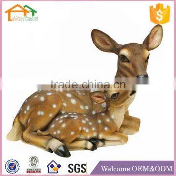 Factory Custom made best home decoration gift polyresin resin life size deer statues