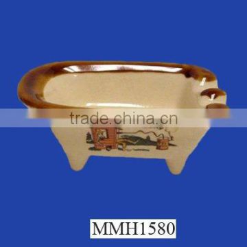 Decorative ceramic tub for bathroom decor