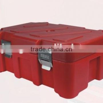 Plastic container with locking lid