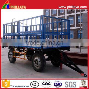 Drawbar Towing Small Box Steel Cage Trailer For Tractor photo-3