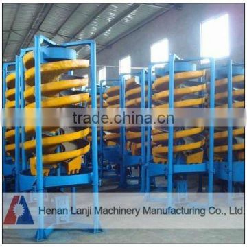 High performance gravity spiral chute for zircon sand