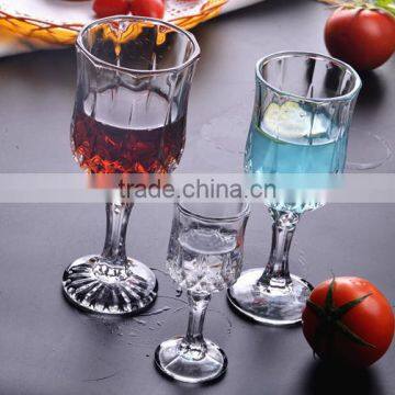 Diamond Embossed Glass Goblet For Beer Wine Shot. photo-6