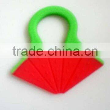 Non-toxic High quality bpa free watermelon shape silocone baby teether