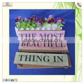 Bar Home Decoration Mdf Material Hanging String Letter Plate photo-3