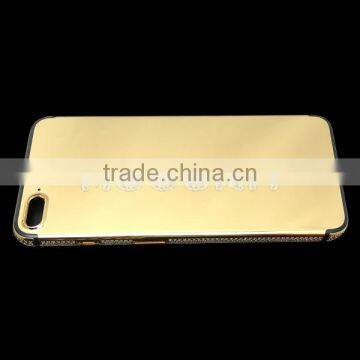 Luxury 24k Gold Plated Zircon Back Housing for IPhone 7 Plus Gold Diamond Back Cover photo-5