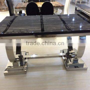 Black Glass Top Coffee Table Tea Table Set photo-2