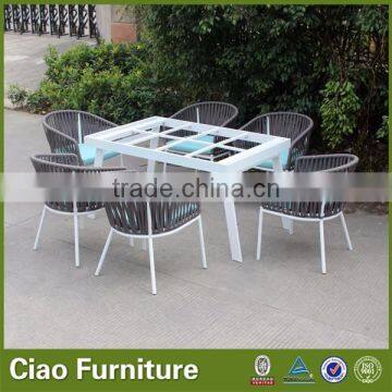 Cast aluminum furniture outdoor dining table set